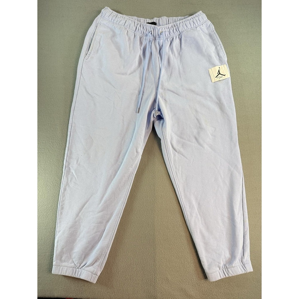 Jordan Flight Jogger Pants Mens 2XL Blue French Terry Elastic Waist Zip Pocket